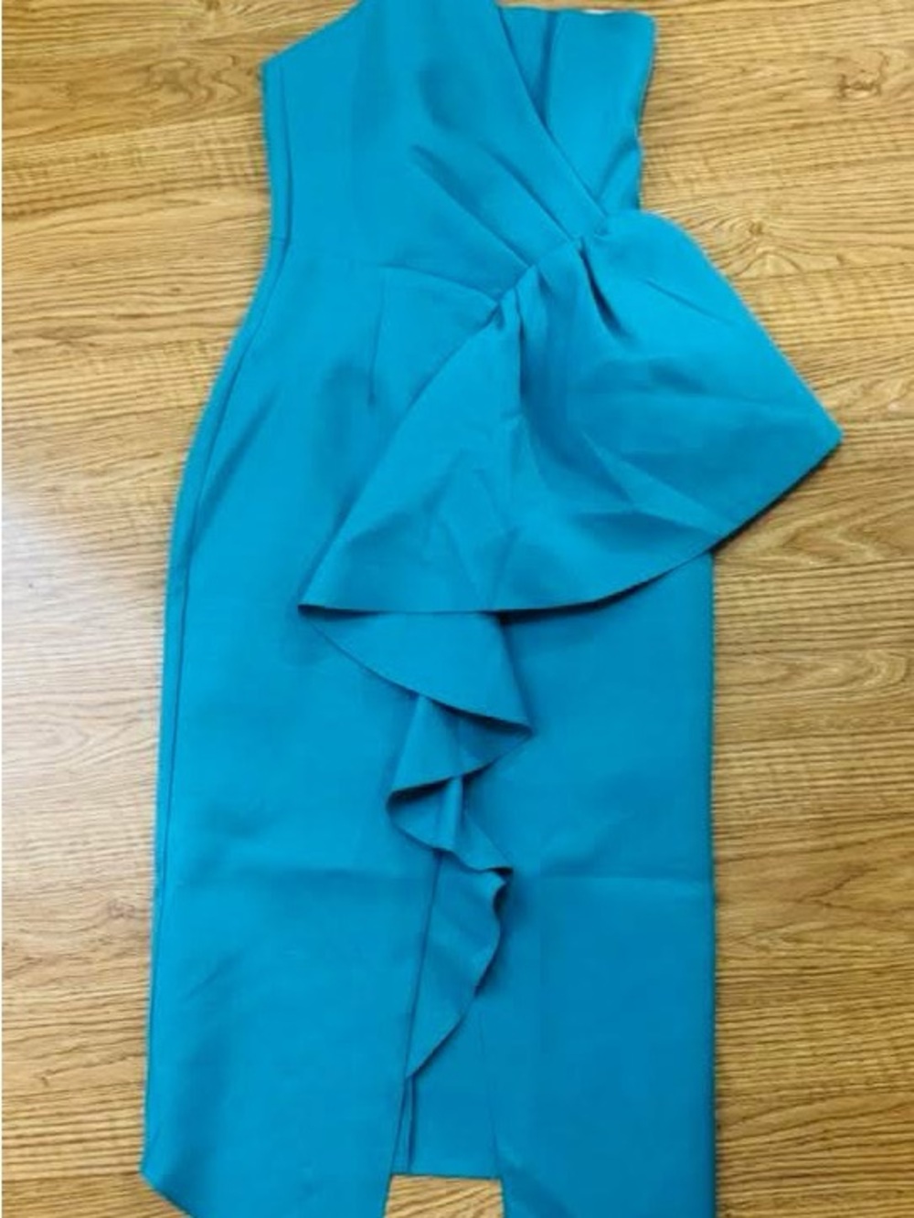 Strapless Teal midi dress, xs